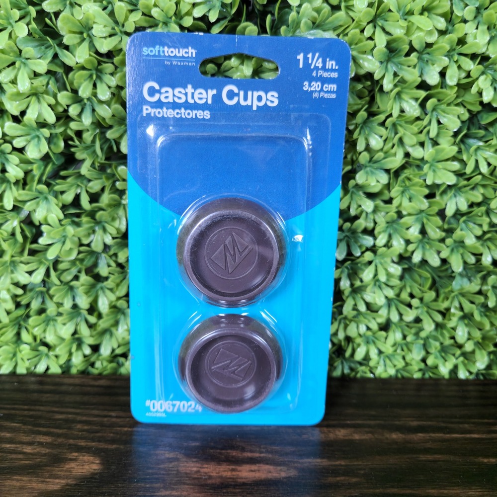 SoftTouch by Waxman 1-1/4 in Brown Round Furniture Caster Cups 4 Pack